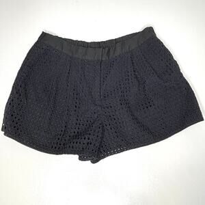 3.1 Phillip Lim Windowpane Eyelet Black Lace Cotton Bloomers Shorts 4